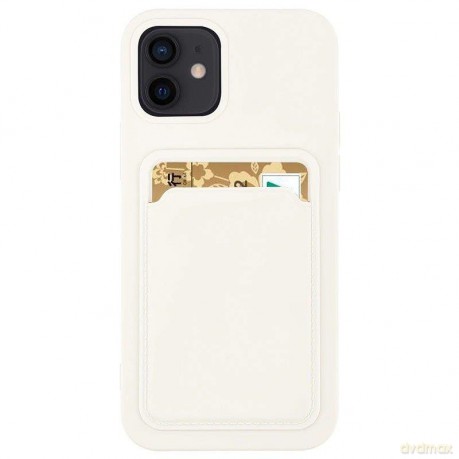 Card Case silikonowe etui portfel z kieszonką na kartę dokumenty do Xiaomi Poco X3 NFC biały