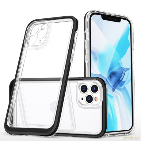 Clear 3in1 etui do iPhone 11 Pro Max żelowy pokrowiec z ramką czarny