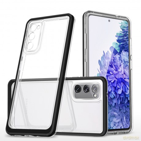 Clear 3in1 etui do Samsung Galaxy S20 FE 5G żelowy pokrowiec z ramką czarny