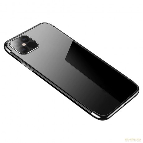 Clear Color case żelowy pokrowiec etui z metaliczną ramką iPhone 12 mini czarny