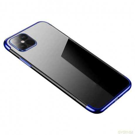 Clear Color case żelowy pokrowiec etui z metaliczną ramką iPhone 13 Pro Max niebieski