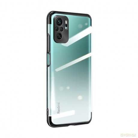 Clear Color case żelowy pokrowiec etui z metaliczną ramką Xiaomi Redmi Note 10 Pro czarny