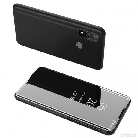 Clear View Case futerał etui z klapką Huawei P Smart 2020 czarny