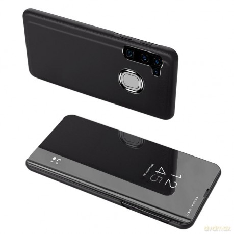 Clear View Case futerał etui z klapką Samsung Galaxy A21S czarny