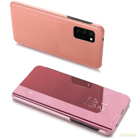Clear View Case futerał etui z klapką Samsung Galaxy A32 4G różowy