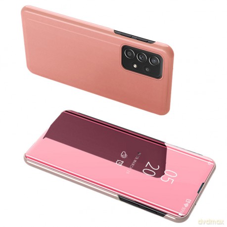 Clear View Case futerał etui z klapką Samsung Galaxy A33 5G różowy