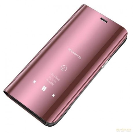 Clear View Case futerał etui z klapką Samsung Galaxy S10 Lite różowy