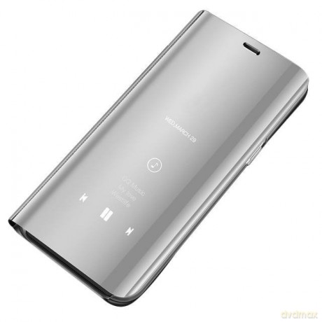 Clear View Case futerał etui z klapką Samsung Galaxy S10 Lite srebrny
