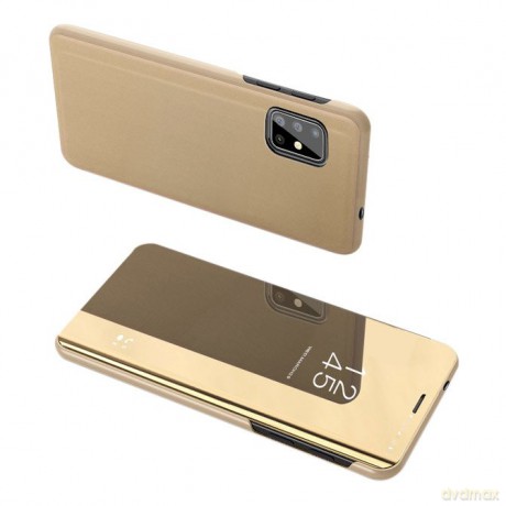 Clear View Case futerał etui z klapką Samsung Galaxy S20 Ultra złoty