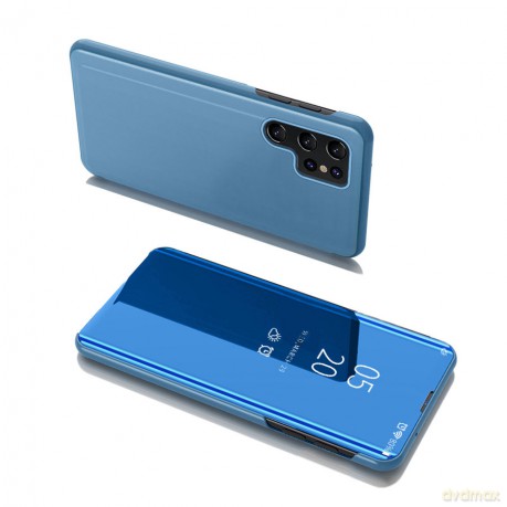 Clear View Case futerał etui z klapką Samsung Galaxy S22 Ultra niebieski