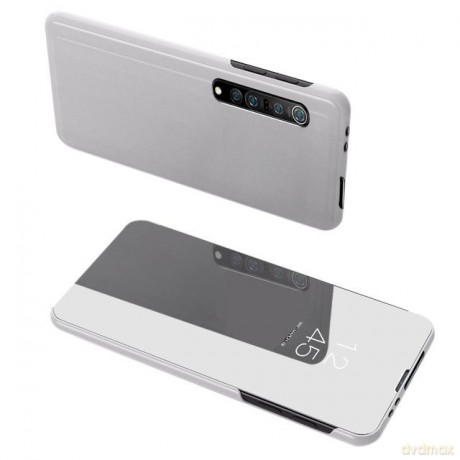 Clear View Case futerał etui z klapką Xiaomi Mi Note 10 srebrny