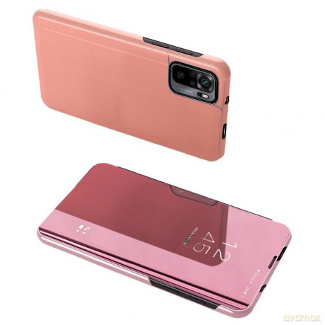 Clear View Case futerał etui z klapką Xiaomi Redmi Note 10 Pro różowy