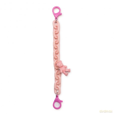 Color Chain (rope) kolorowy łańcuszek łańcuch zawieszka do telefonu portfela plecaka różowy