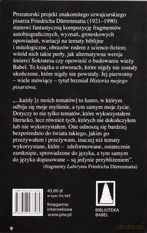Labirynt Budowanie Wieży Tematy I-Ix - Friedrich Durrenmatt [KSIĄŻKA]