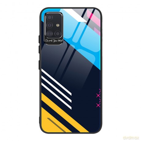 Color Glass Case etui pokrowiec nakładka ze szkła hartowanego z osłoną na aparat Samsung Galaxy A71 pattern 2