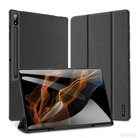 DUX DUCIS Domo składany pokrowiec etui na tablet z funkcją Smart Sleep podstawka Samsung Galaxy Tab S8 Ultra czarny