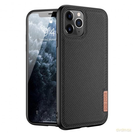 Dux Ducis Fino etui pokrowiec pokryty nylonowym materiałem iPhone 11 Pro Max czarny