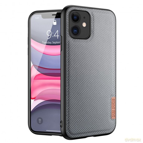 Dux Ducis Fino etui pokrowiec pokryty nylonowym materiałem iPhone 11 szary