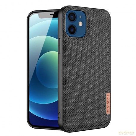 Dux Ducis Fino etui pokrowiec pokryty nylonowym materiałem iPhone 12 mini czarny