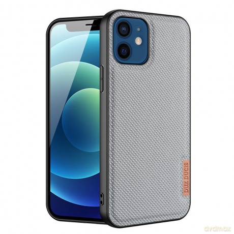 Dux Ducis Fino etui pokrowiec pokryty nylonowym materiałem iPhone 12 mini szary