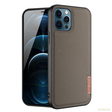 Dux Ducis Fino etui pokrowiec pokryty nylonowym materiałem iPhone 12 Pro Max zielony
