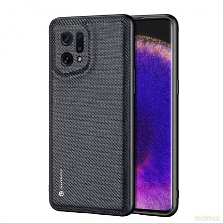 Dux Ducis Fino etui pokrowiec pokryty nylonowym materiałem Oppo Find X5 czarny