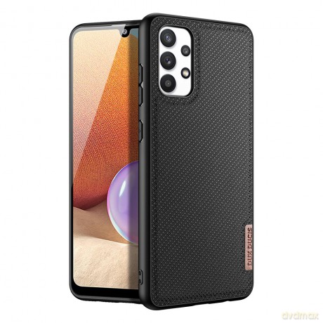 Dux Ducis Fino etui pokrowiec pokryty nylonowym materiałem Samsung Galaxy A32 4G czarny