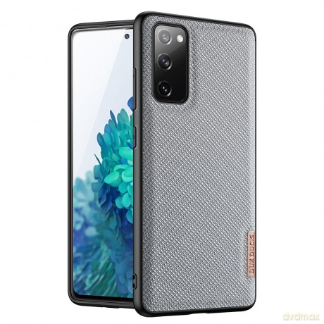 Dux Ducis Fino etui pokrowiec pokryty nylonowym materiałem Samsung Galaxy S20 FE 5G szary