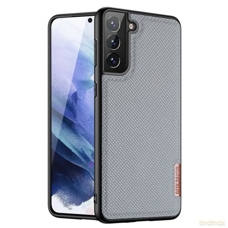 Dux Ducis Fino etui pokrowiec pokryty nylonowym materiałem Samsung Galaxy S21 5G szary
