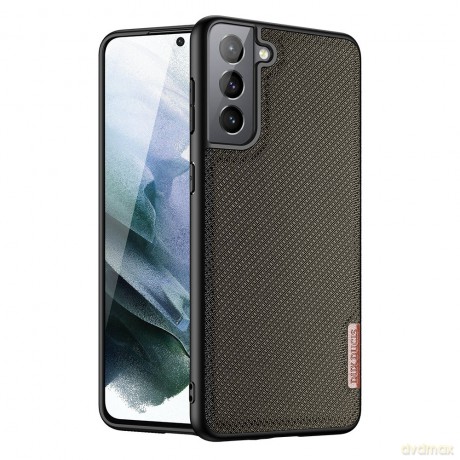 Dux Ducis Fino etui pokrowiec pokryty nylonowym materiałem Samsung Galaxy S21 FE zielony