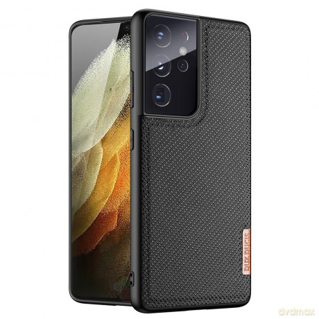Dux Ducis Fino etui pokrowiec pokryty nylonowym materiałem Samsung Galaxy S21 Ultra 5G czarny