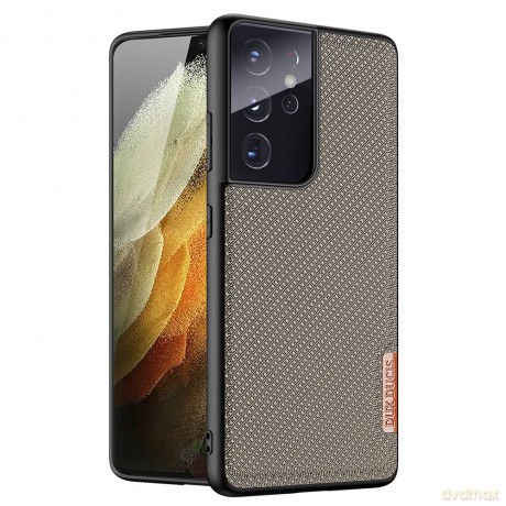 Dux Ducis Fino etui pokrowiec pokryty nylonowym materiałem Samsung Galaxy S21 Ultra 5G zielony