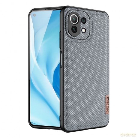 Dux Ducis Fino etui pokrowiec pokryty nylonowym materiałem Xiaomi Mi 11 Lite 5G szary