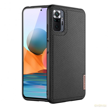 Dux Ducis Fino etui pokrowiec pokryty nylonowym materiałem Xiaomi Redmi Note 10 Pro czarny