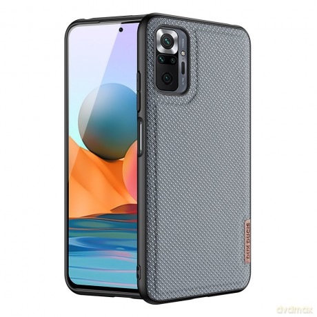 Dux Ducis Fino etui pokrowiec pokryty nylonowym materiałem Xiaomi Redmi Note 10 Pro szary