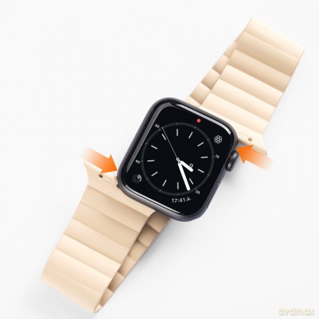 Dux Ducis Magnetic Strap pasek do Watch 7 / 6 / 5 / 4 / 3 / 2 / SE (41 / 40 / 38mm) magnetyczna opaska beżowy (Chain Version)