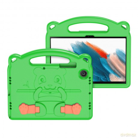 Dux Ducis Panda bezpieczne dla dzieci dziecięce miękkie etui do Samsung Galaxy Tab A8 10,5'' 2021 zielony