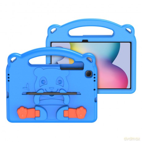 Dux Ducis Panda bezpieczne dla dzieci dziecięce miękkie etui do Samsung Galaxy Tab S6 Lite z miejscem na rysik niebieski