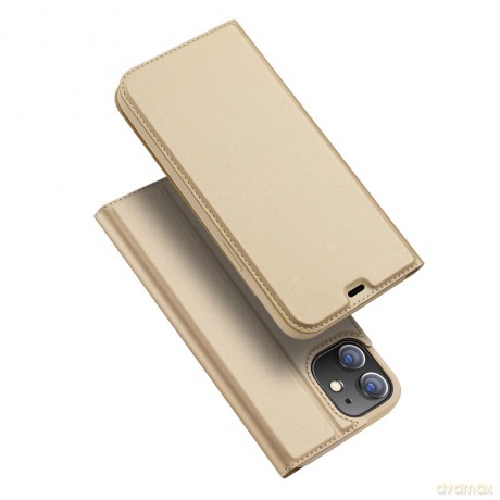 DUX DUCIS Skin Pro kabura etui pokrowiec z klapką iPhone 12 mini złoty
