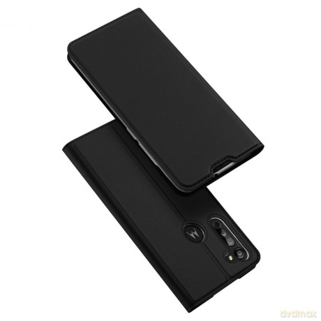 DUX DUCIS Skin Pro kabura etui pokrowiec z klapką Motorola Moto G8 czarny