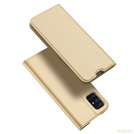 DUX DUCIS Skin Pro kabura etui pokrowiec z klapką Samsung Galaxy A71 złoty