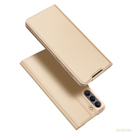 Dux Ducis Skin Pro kabura etui pokrowiec z klapką Samsung Galaxy S21 FE złoty