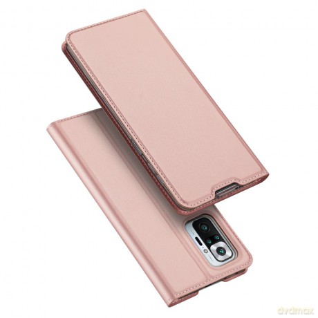 DUX DUCIS Skin Pro kabura etui pokrowiec z klapką Xiaomi Redmi Note 10 Pro różowy