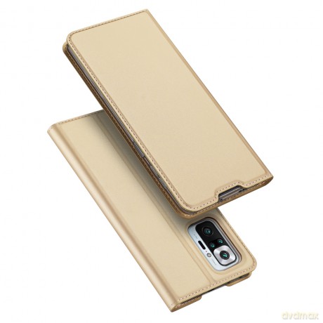 DUX DUCIS Skin Pro kabura etui pokrowiec z klapką Xiaomi Redmi Note 10 Pro złoty