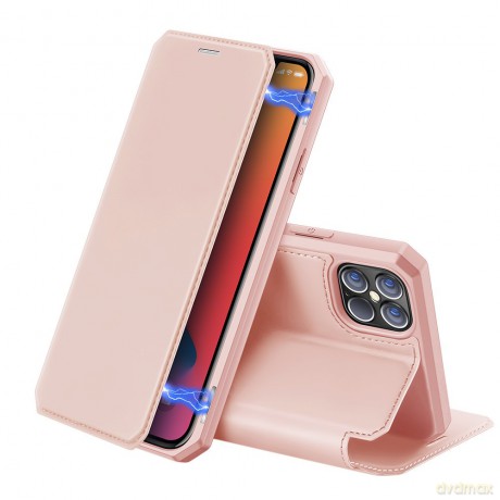 DUX DUCIS Skin X kabura etui pokrowiec z klapką iPhone 12 Pro Max różowy