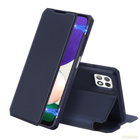 DUX DUCIS Skin X kabura etui pokrowiec z klapką Samsung Galaxy A22 5G niebieski