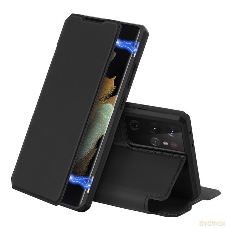 DUX DUCIS Skin X kabura etui pokrowiec z klapką Samsung Galaxy S21 Ultra 5G czarny
