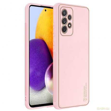 Dux Ducis Yolo eleganckie etui pokrowiec ze skóry ekologicznej Samsung Galaxy A72 4G różowy