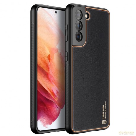 Dux Ducis Yolo eleganckie etui pokrowiec ze skóry ekologicznej Samsung Galaxy S21 5G czarny