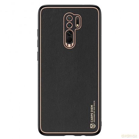 Dux Ducis Yolo eleganckie etui pokrowiec ze skóry ekologicznej Xiaomi Redmi 9 czarny